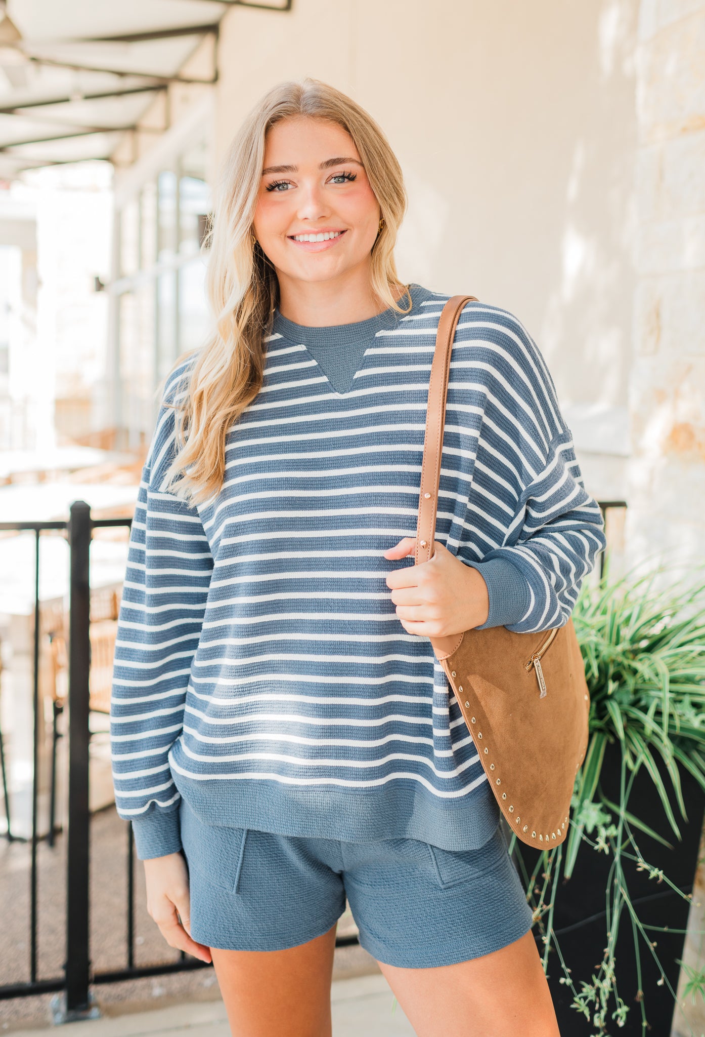 Daytona Sweatshirt | Blue Stripe