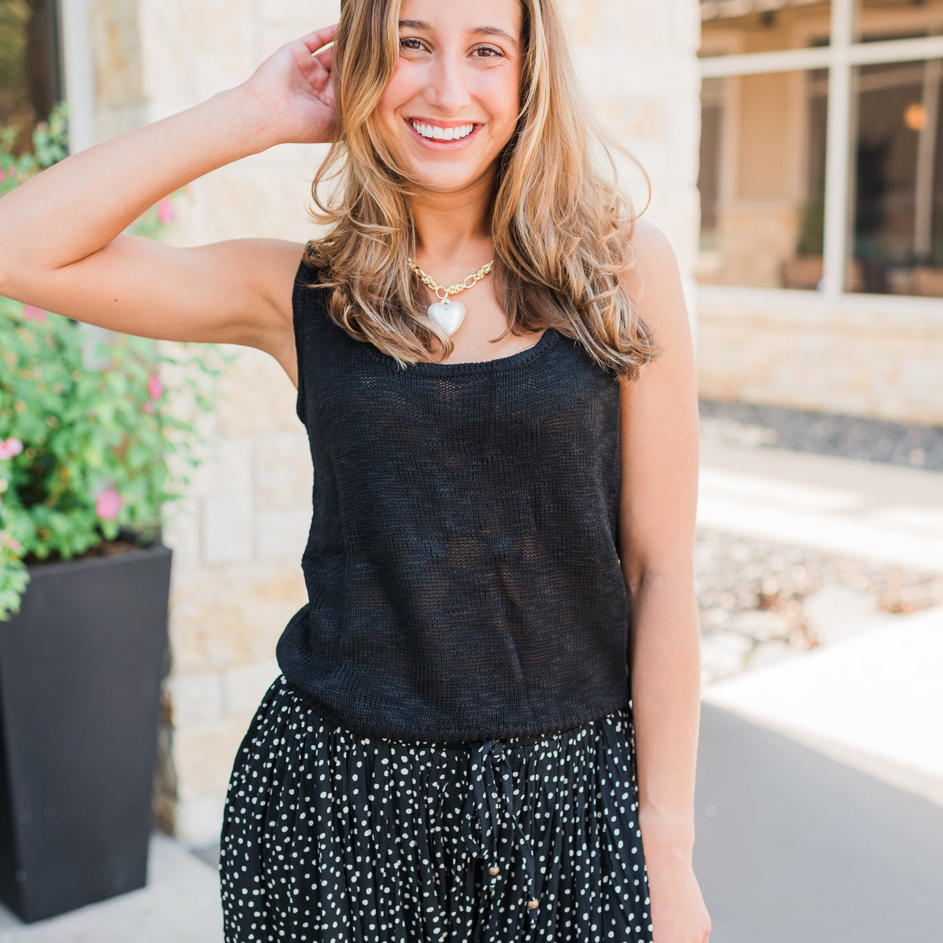 Harlow Knit Tank | Black