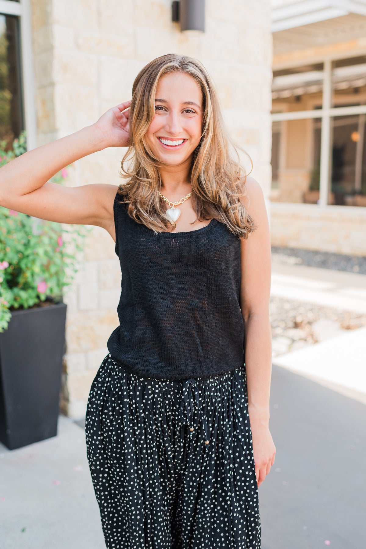 Harlow Knit Tank | Black