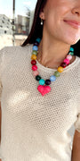 Necklace | Deep Pink Heart