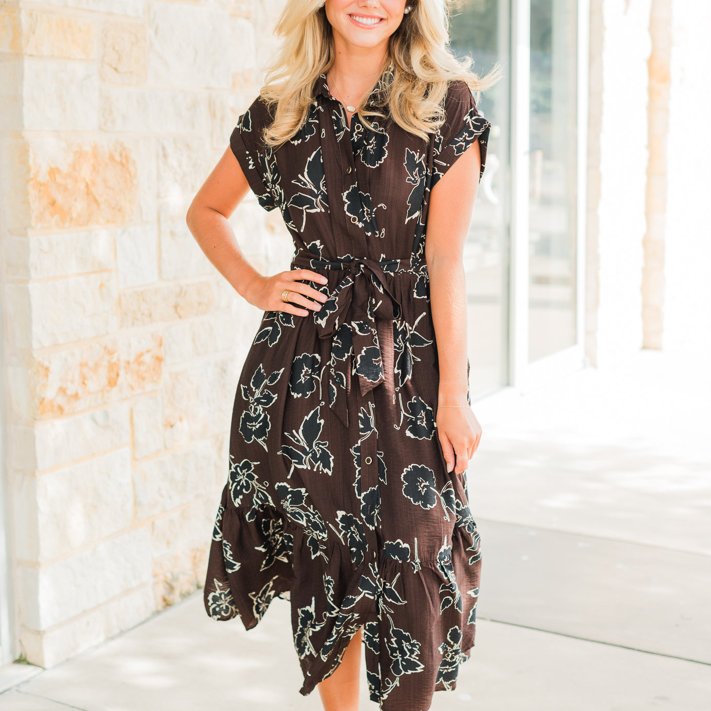 Tillie Dress | Brown Mix