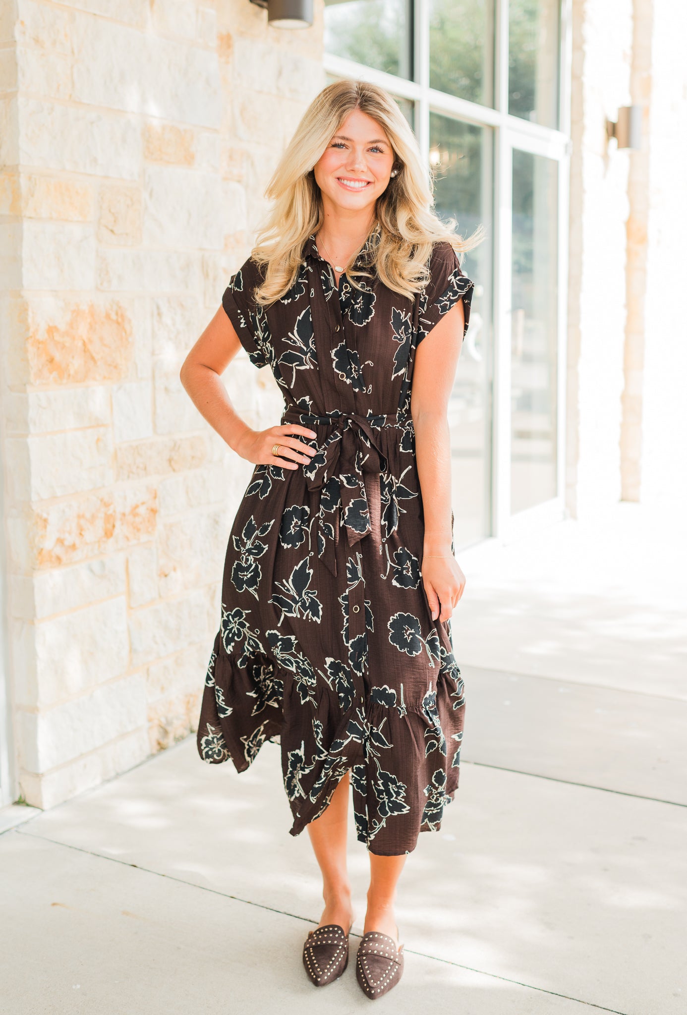 Tillie Dress | Brown Mix