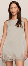 Z Supply | Meadow Muse Lace Mini Dress | Frosted Pearl