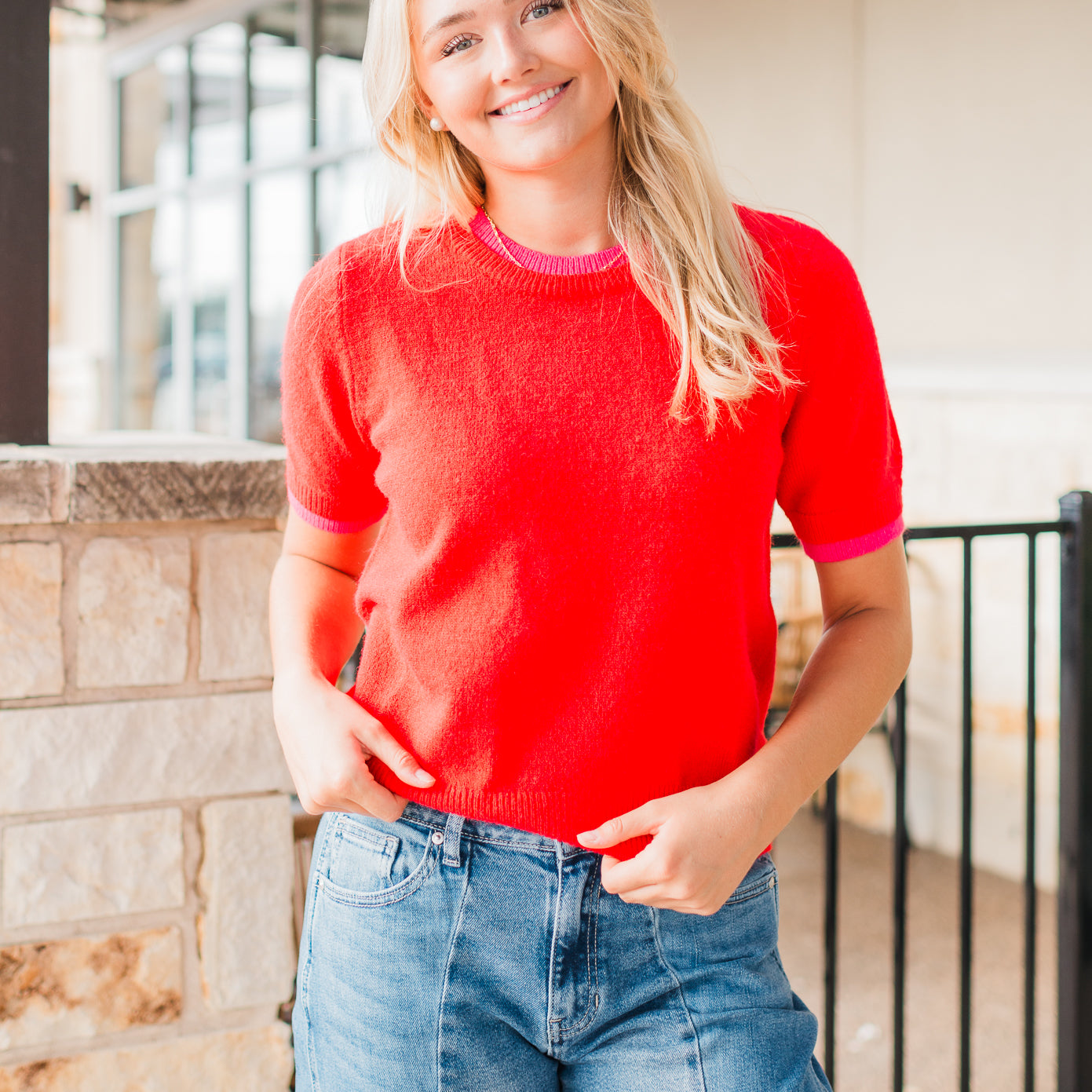 Oxford Sweater | Red