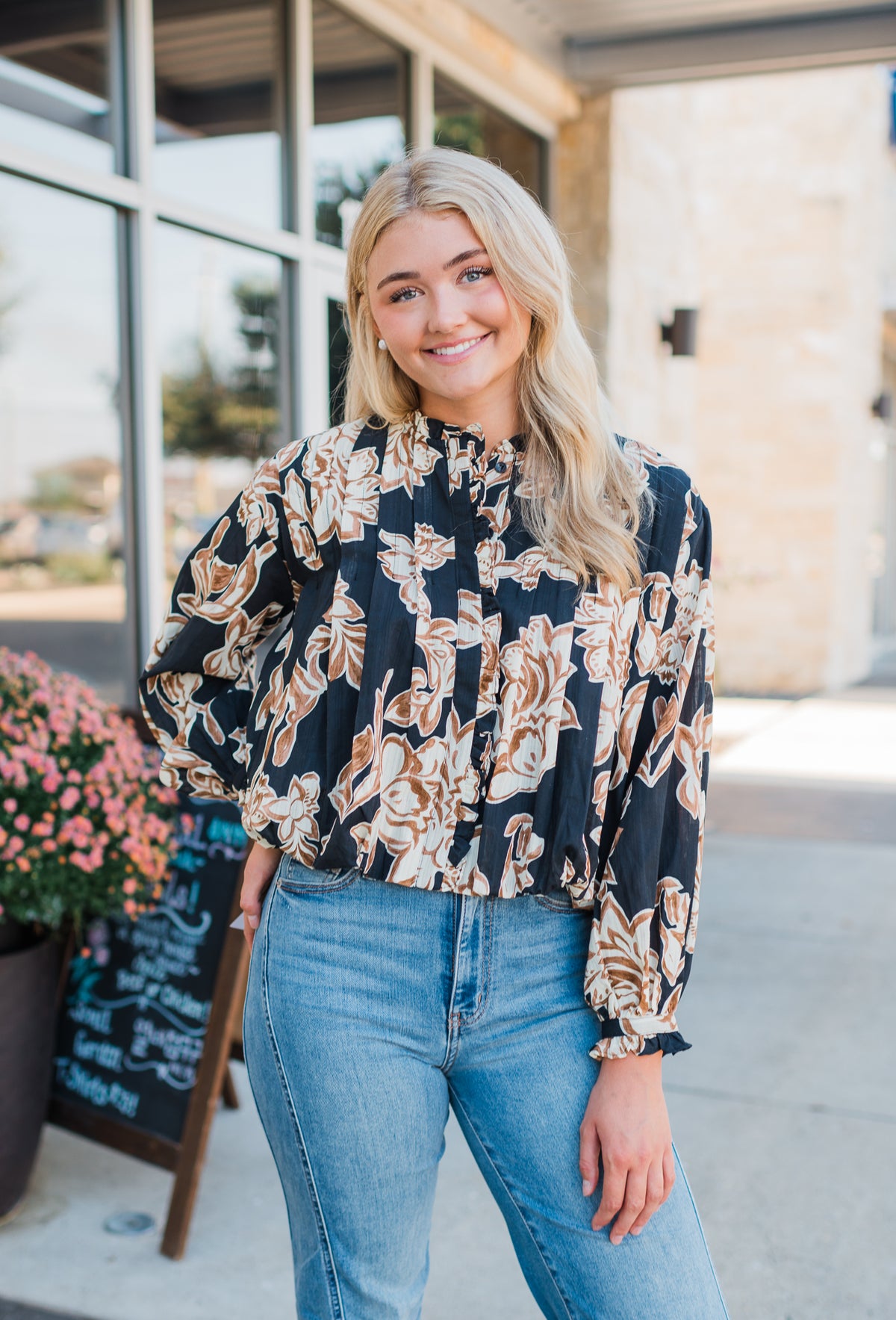 Khloe Top | Black + Rust