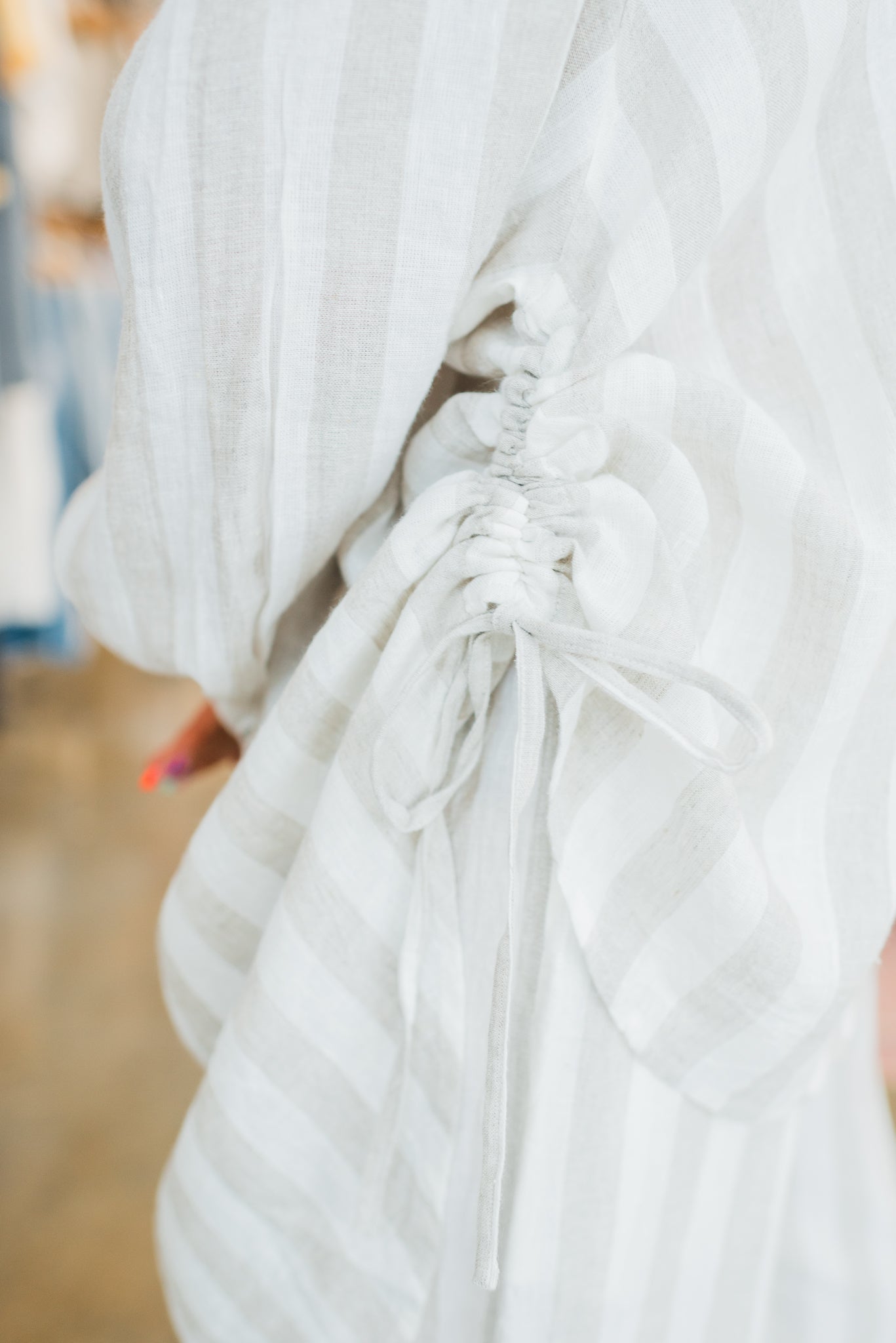 Pompano Button Up | Natural Stripe