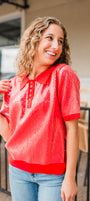 Hollis Sweater | Red Sequins