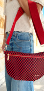 Mabry Woven Bag | Black + Red