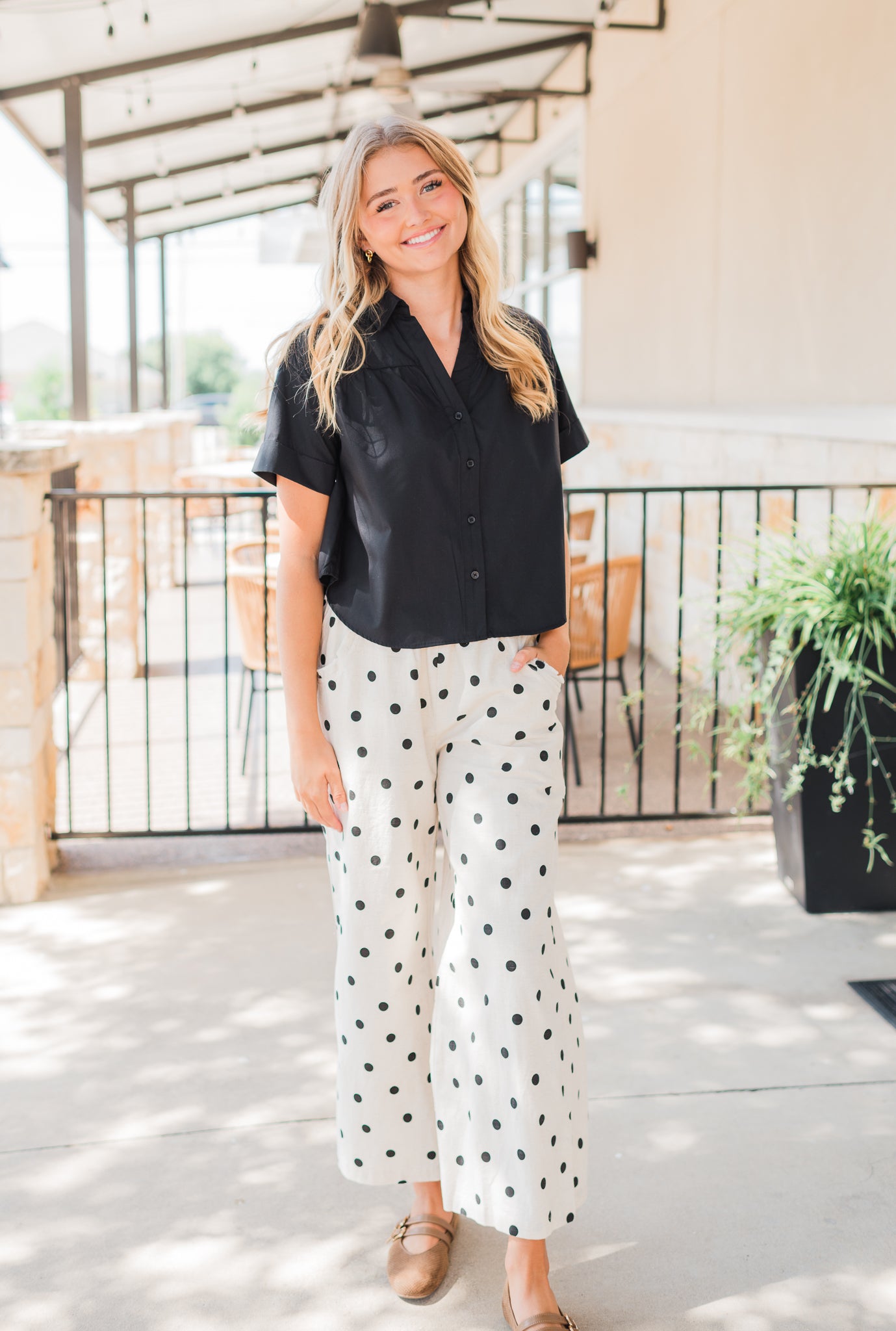 Dottie Pants | Ecru + Black