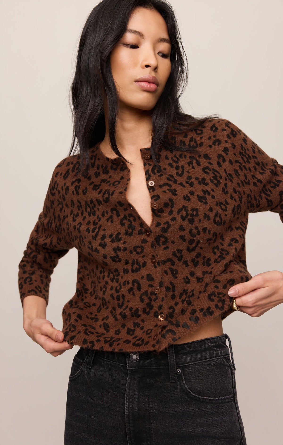 Z Supply | Medina Leopard Cardigan | Burnt Umber