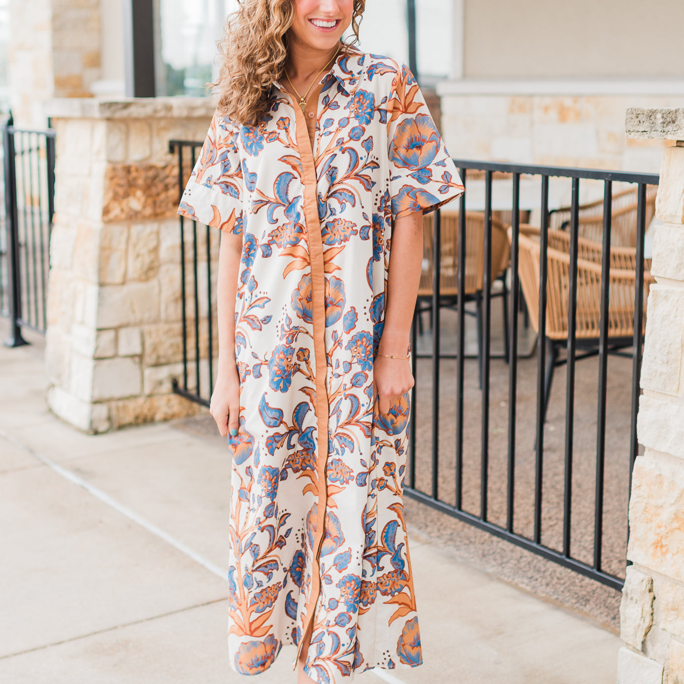 Demi Dress | Ecru Floral