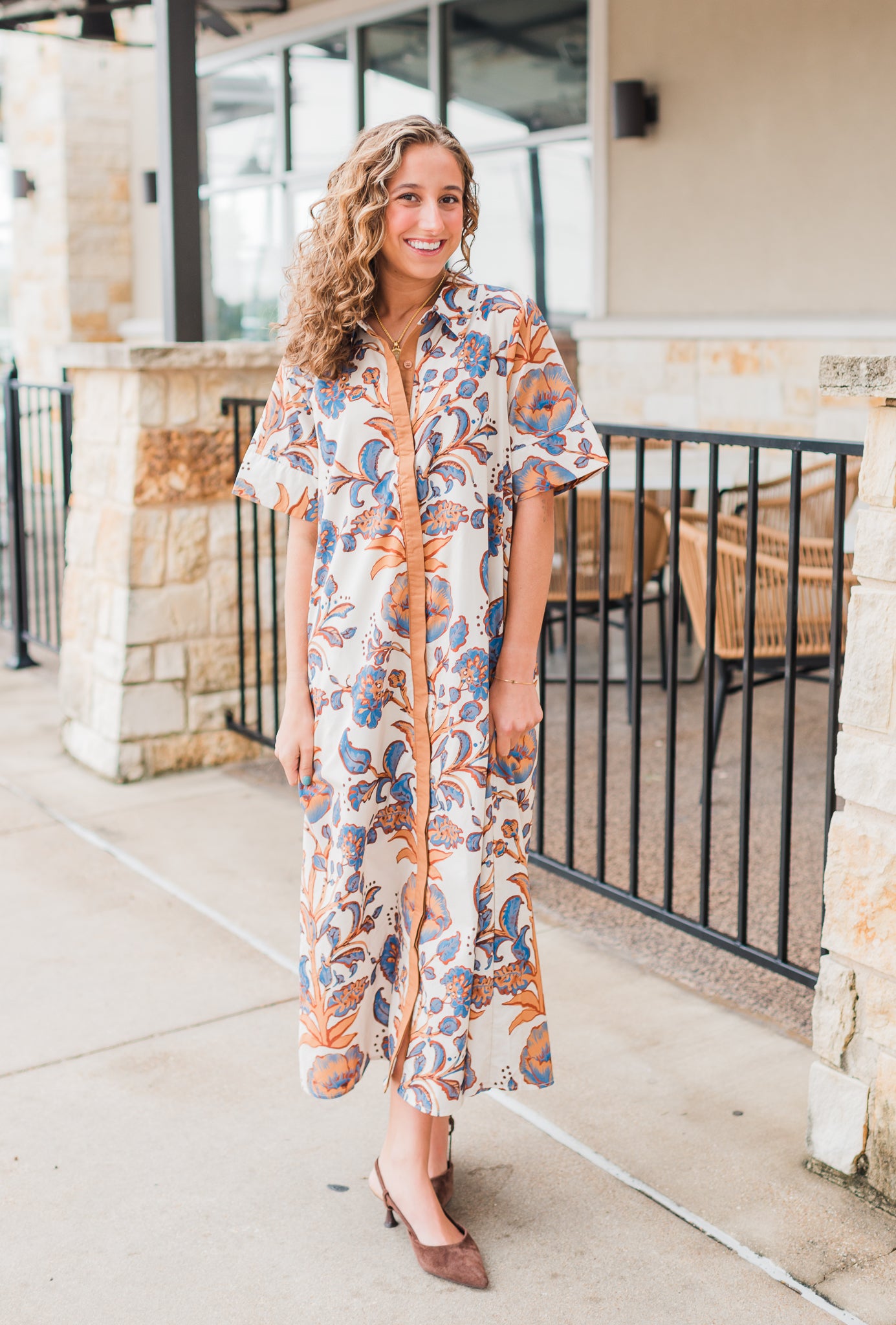 Demi Dress | Ecru Floral