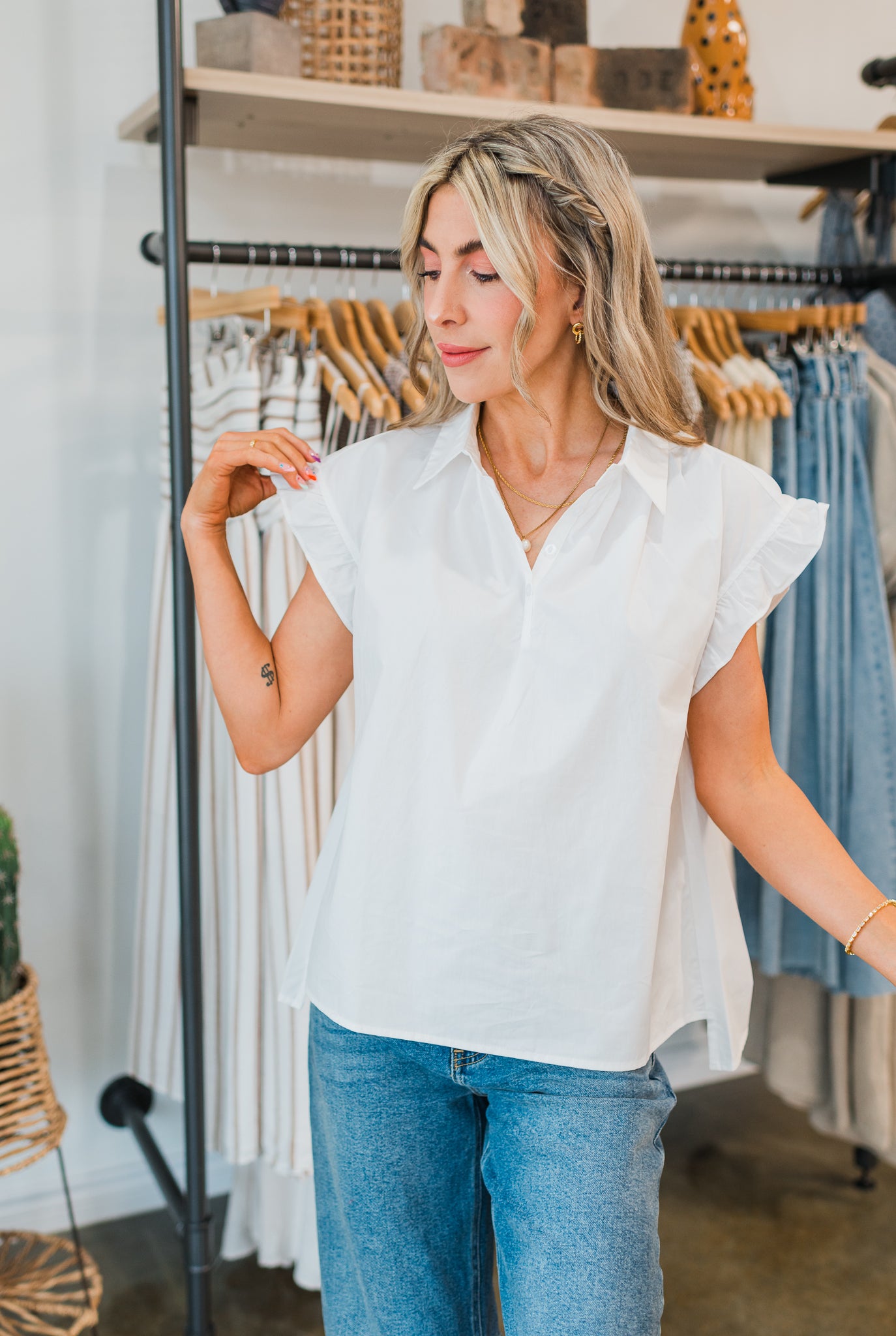 Molly Bracken | Tinsley Top  | White