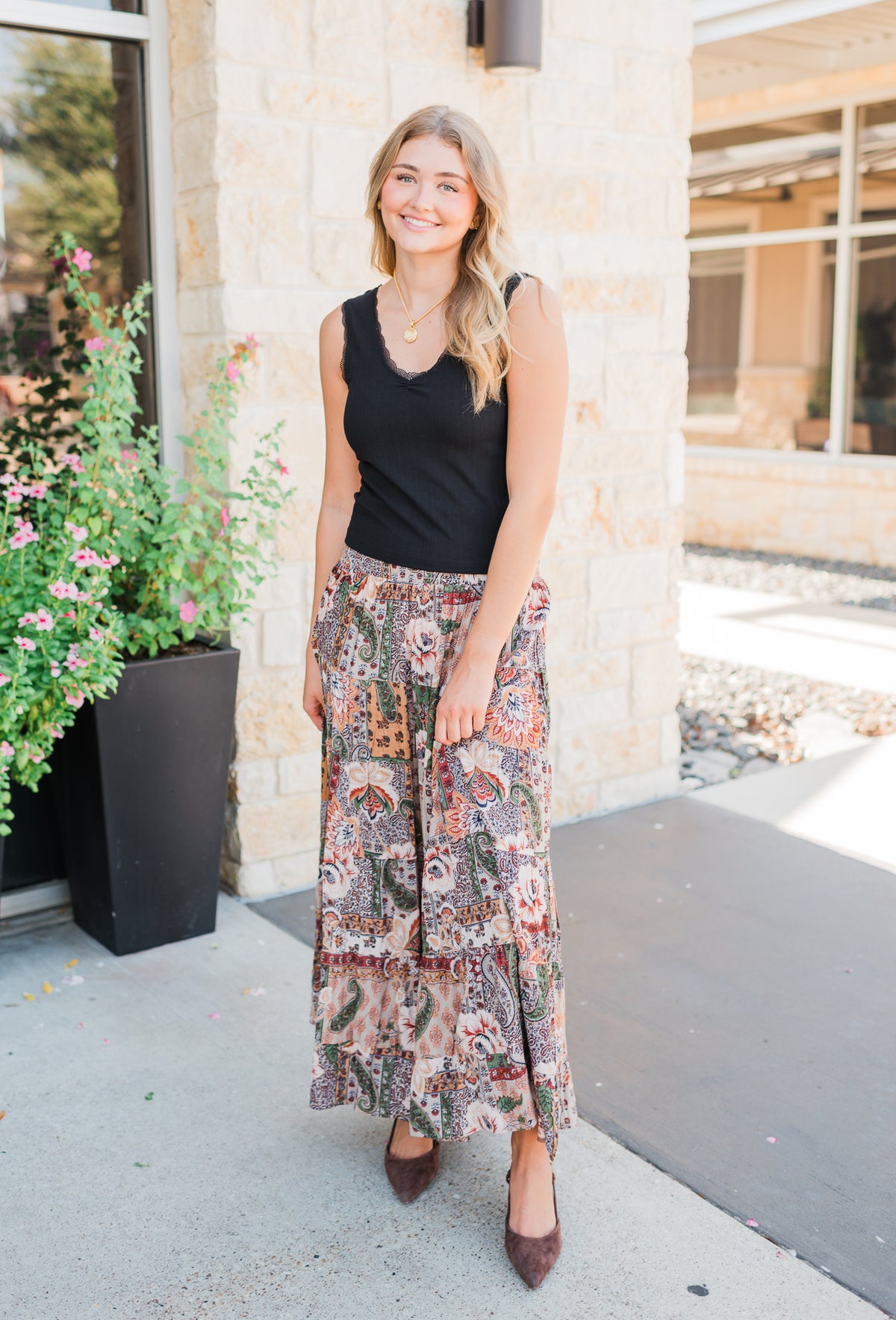 Romie Skirt | Mixed Print