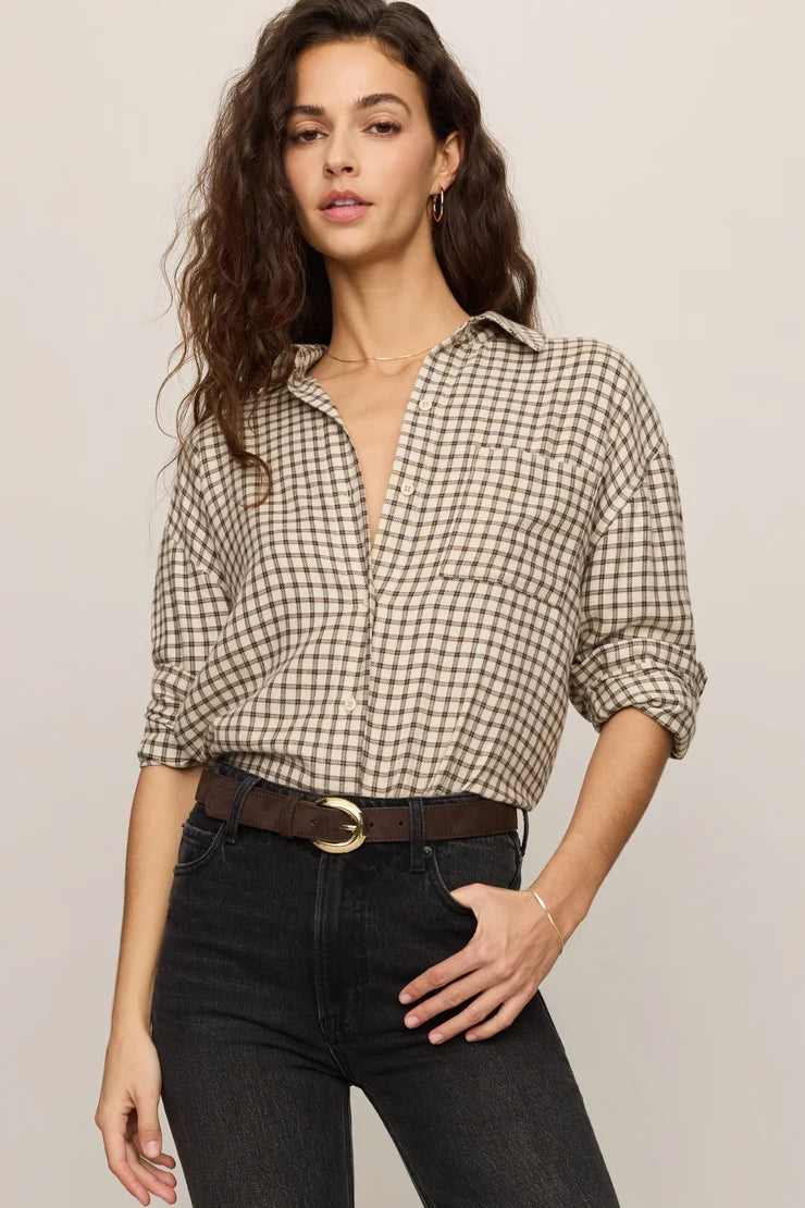 River Plaid Button Up | Dark Chocolate