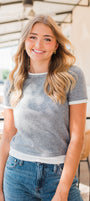 Conley Knit Top | Warm Grey
