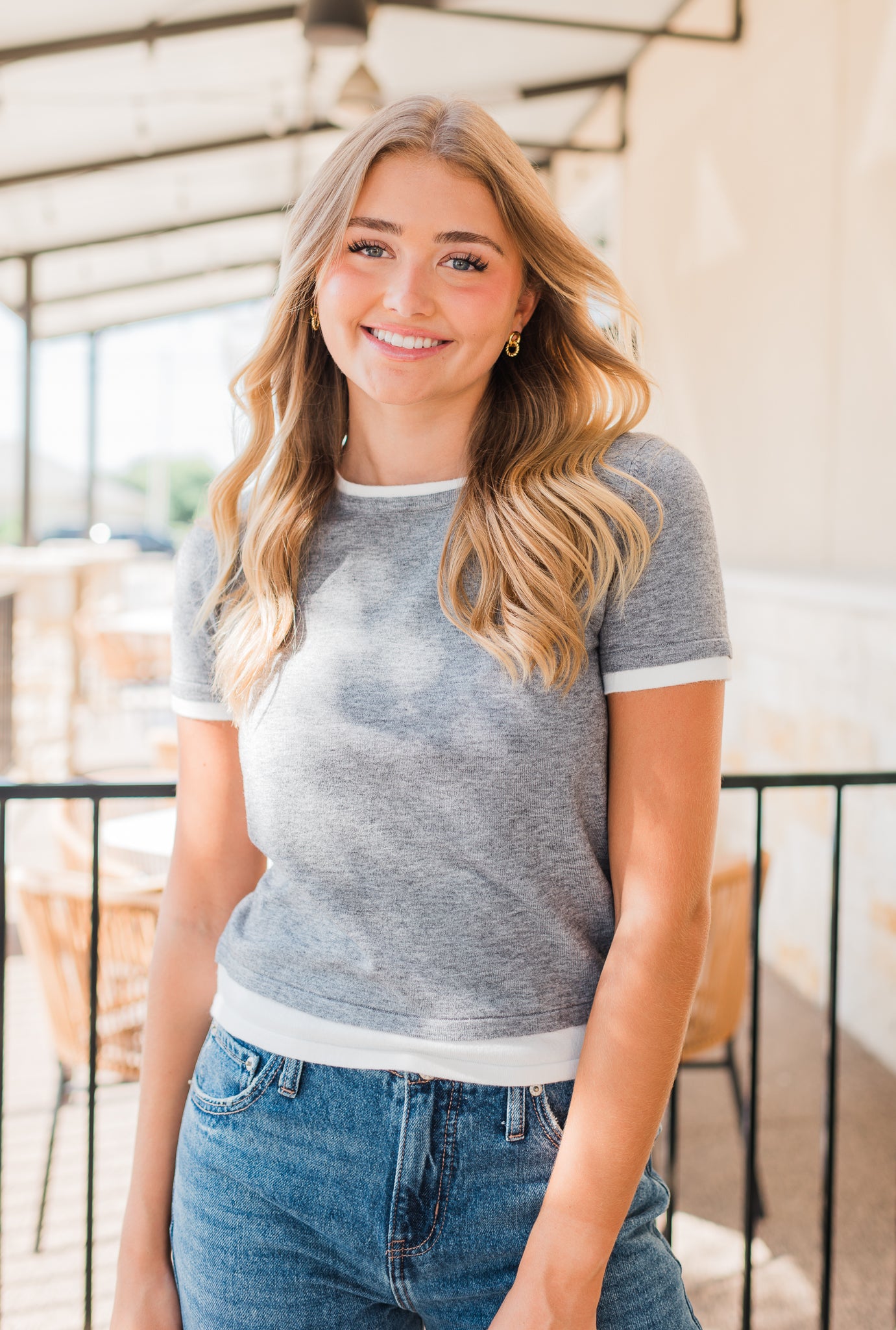 Conley Knit Top | Warm Grey