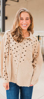 Palmer Top | Tan Polka Dot