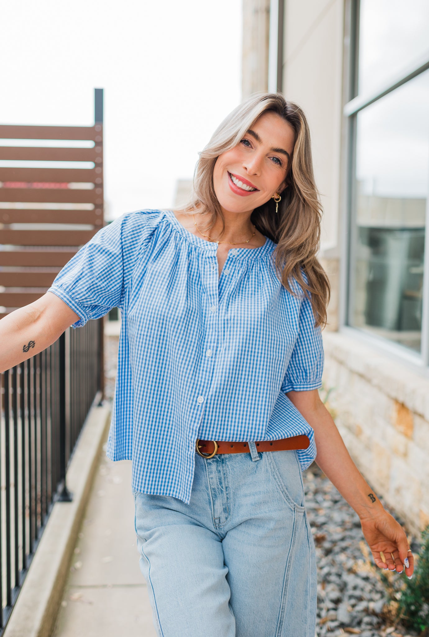 Ottilie Top | Soft Blue