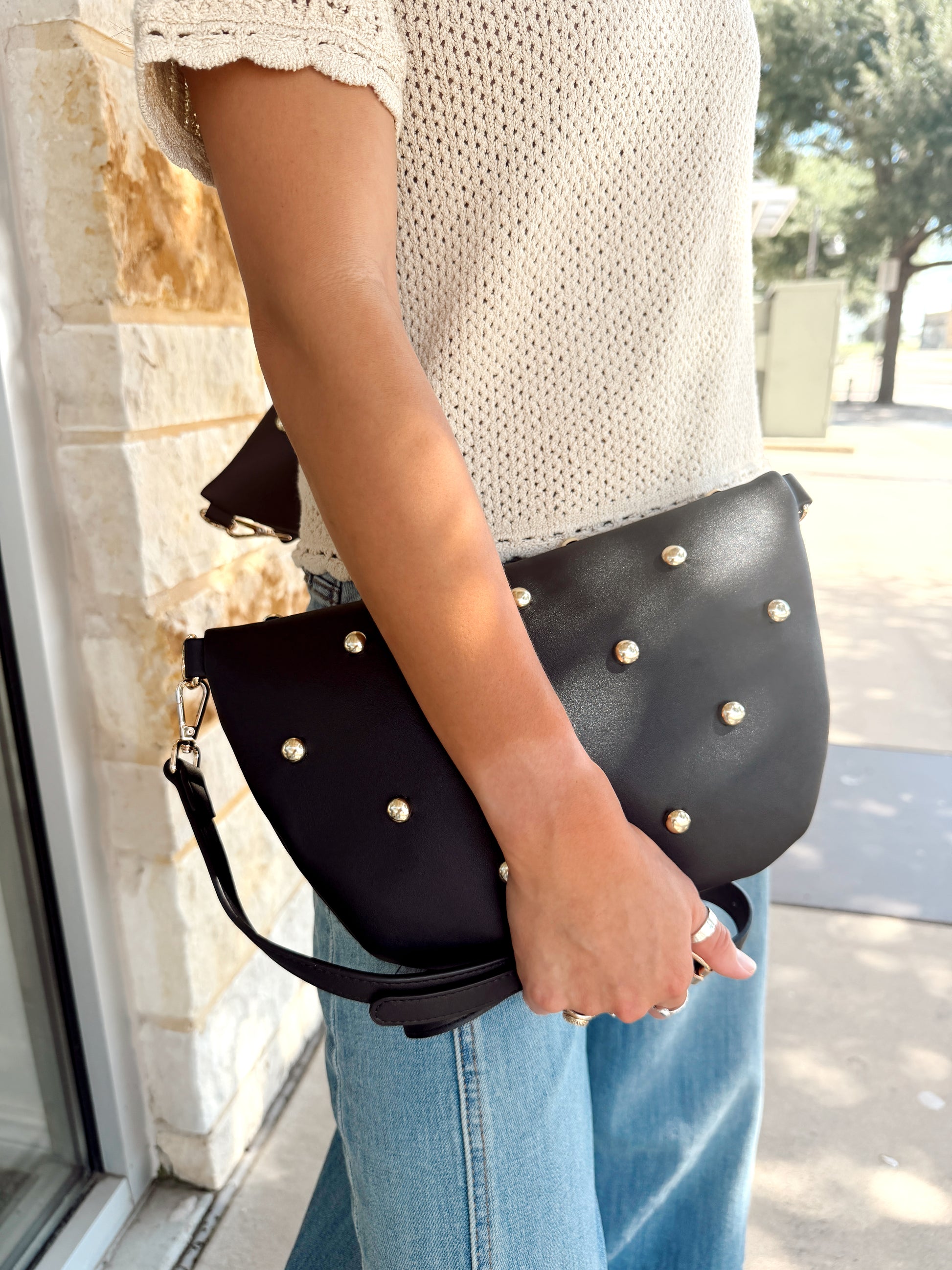 Mabry Studded Bag | Black