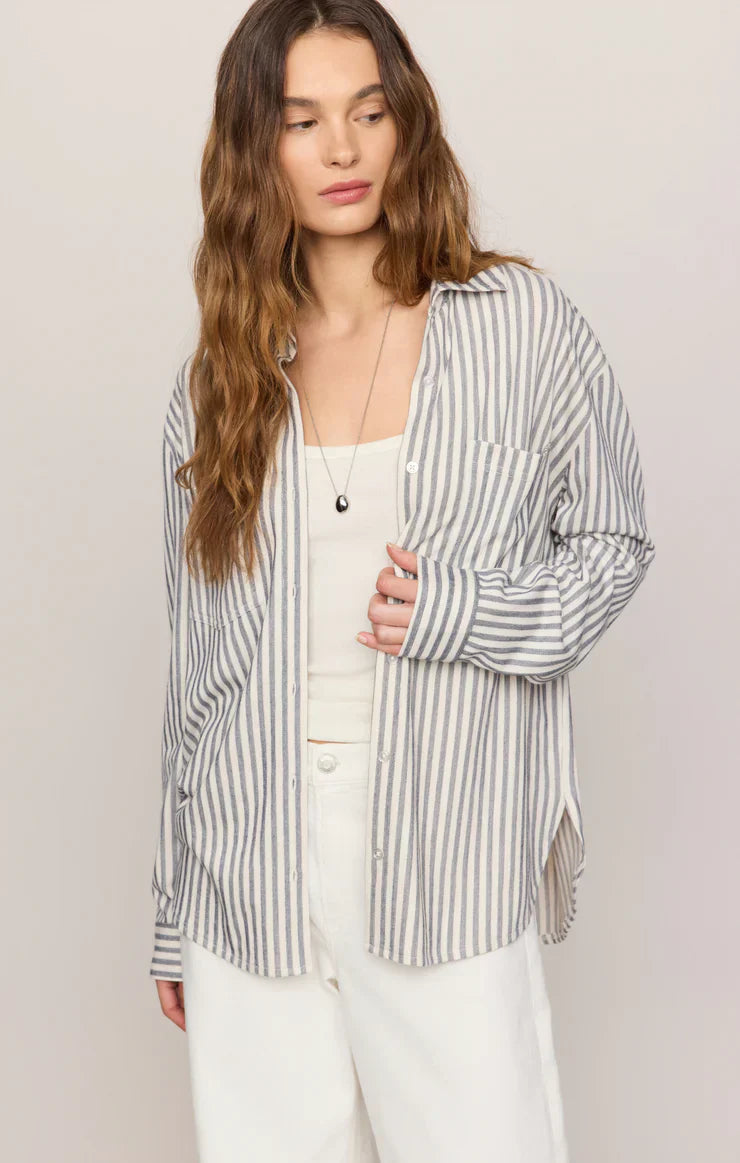 Reese Button Up | Eclipse Stripe