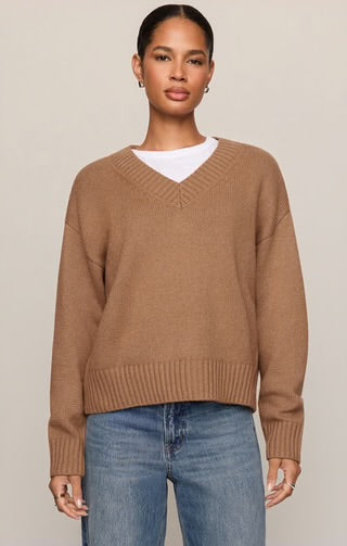 Z Supply | Cloud Spun V-neck Sweater | Golden Caramel