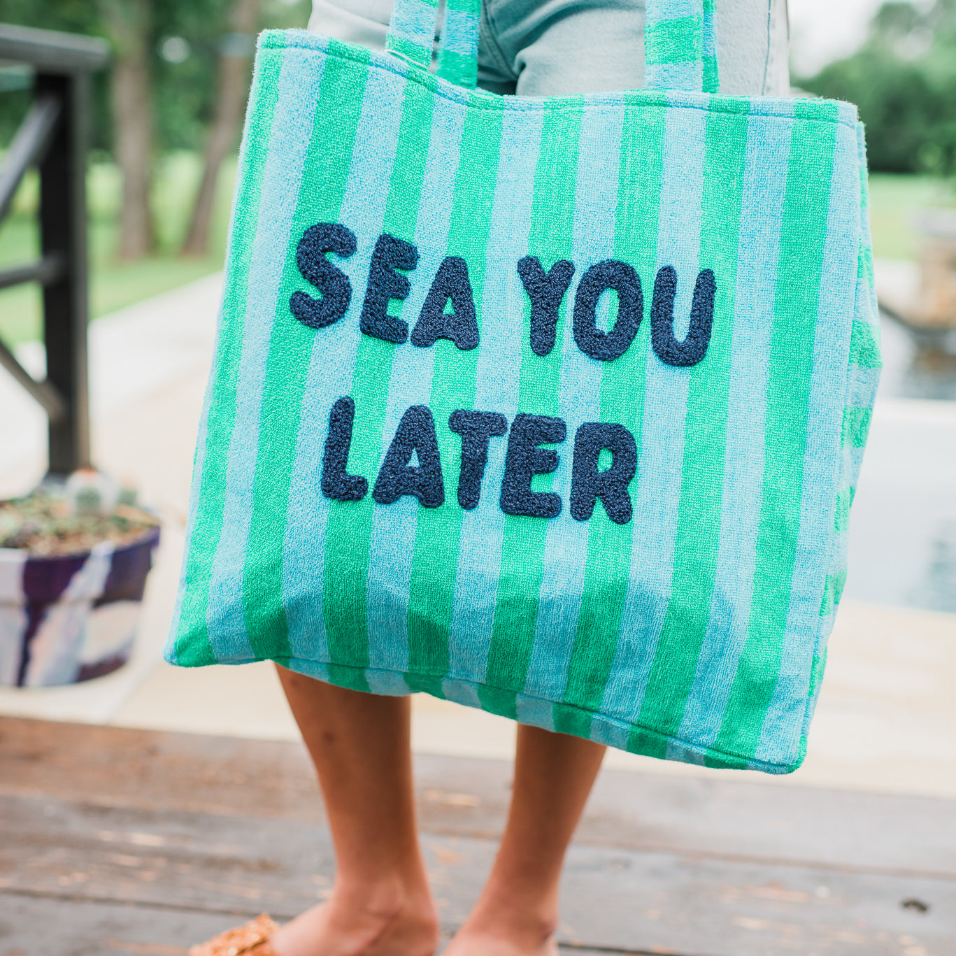 Terry Cloth Tote | Sea You Later