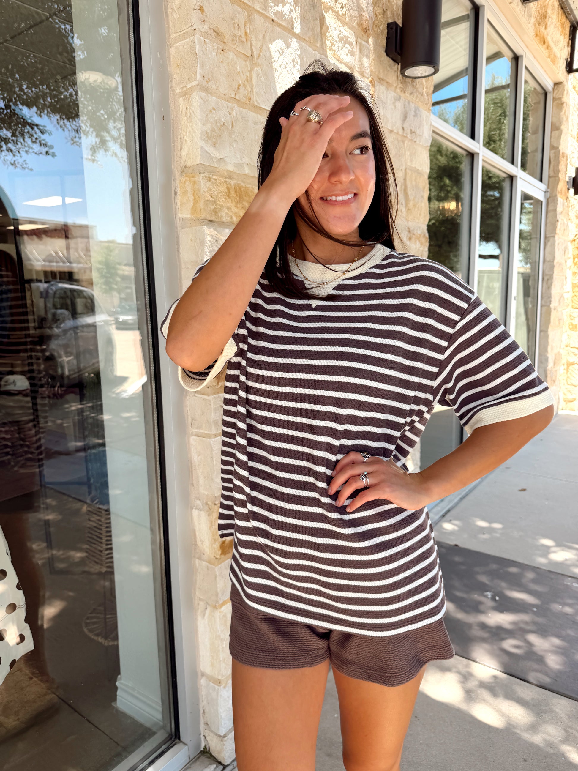 Georgia Top | Cocoa Stripe