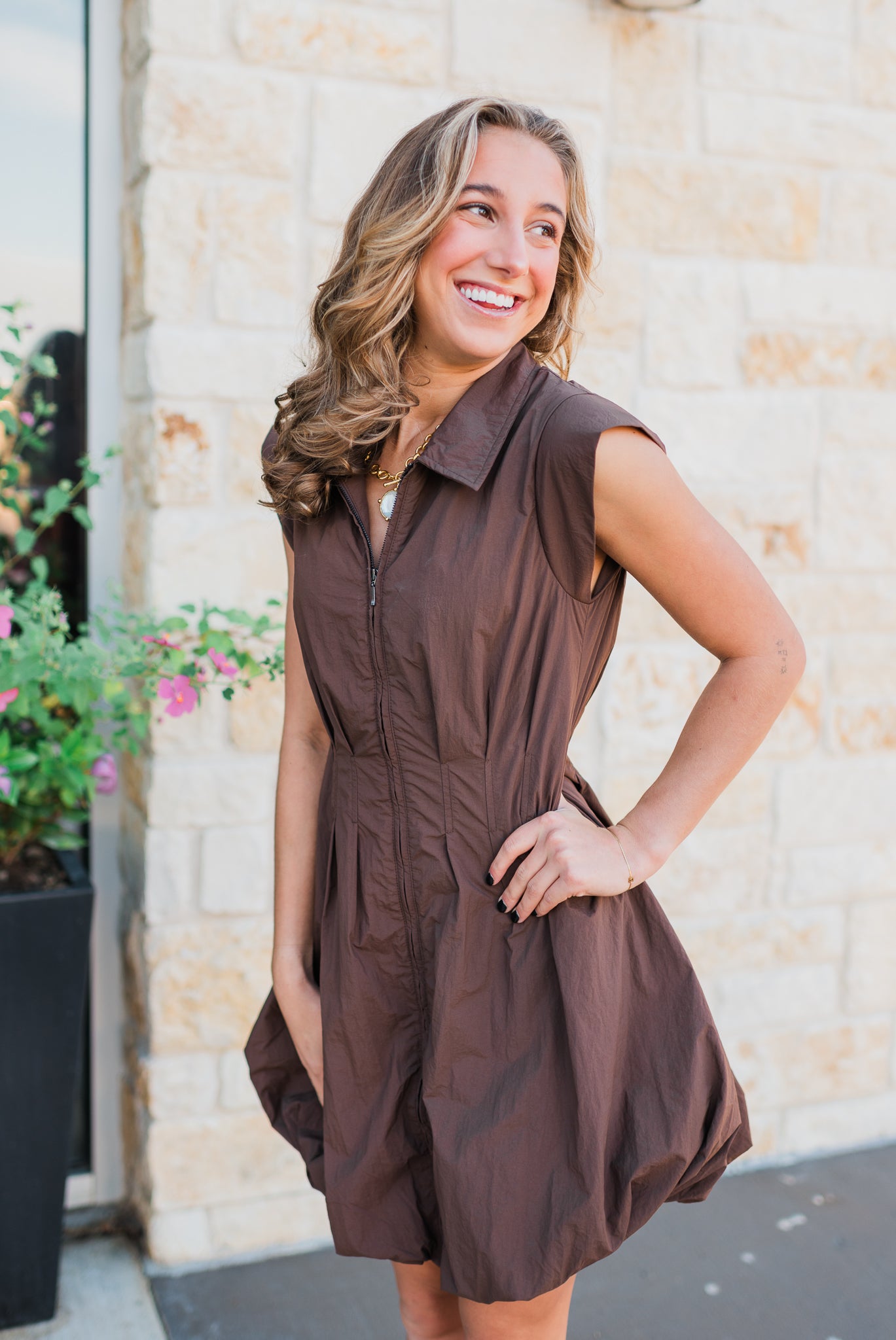 Arielle Dress | Brown