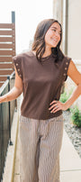 Z Supply | Camino Grommet Top | Dark Chocolate