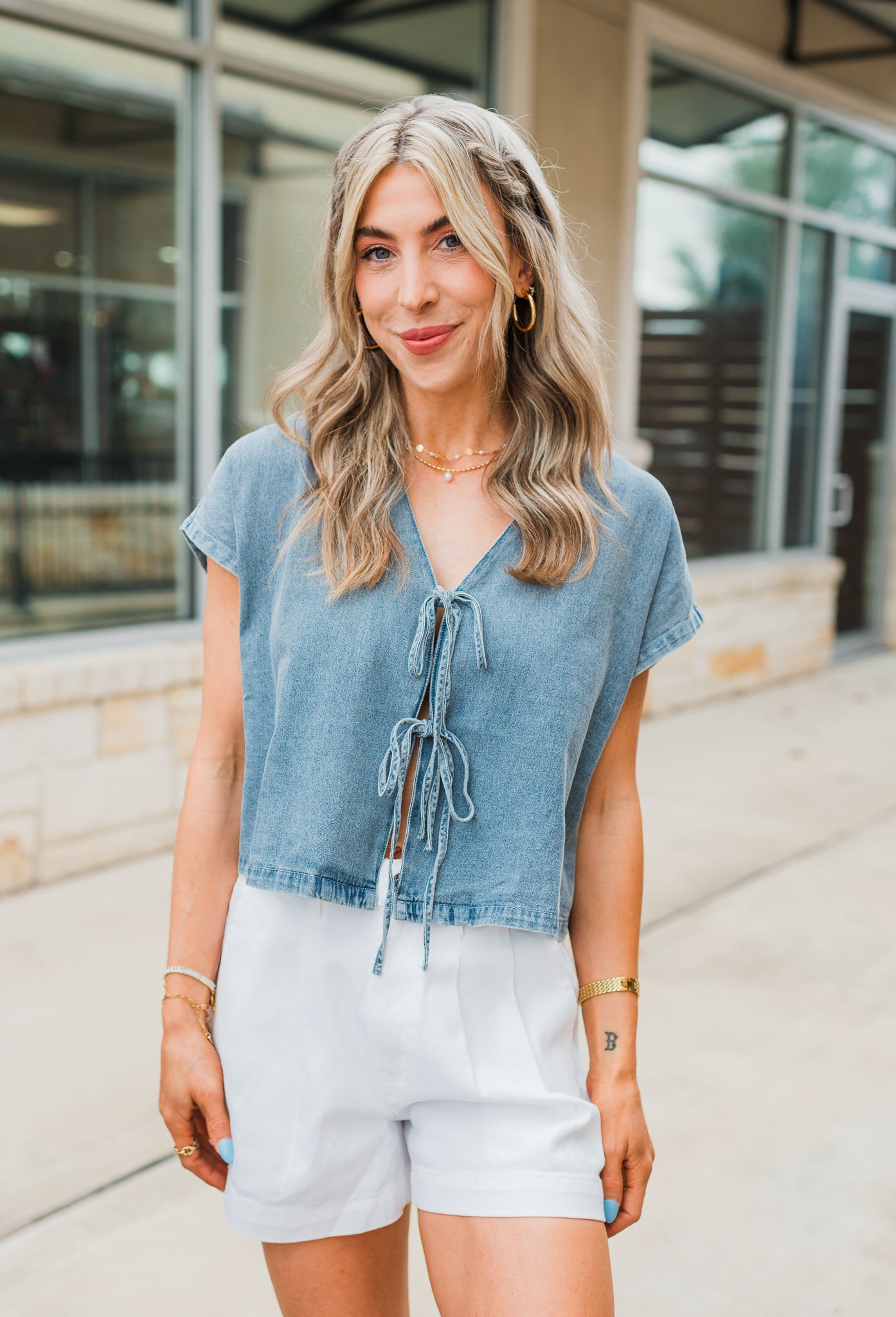 Mila Top | Denim