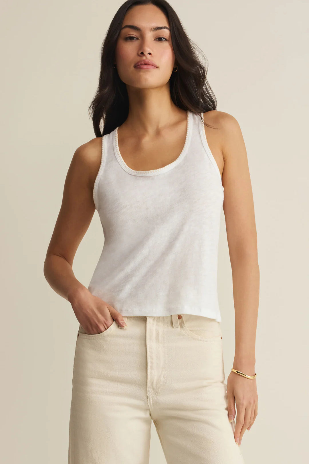 Z Supply | Julian Crochet Tank | White
