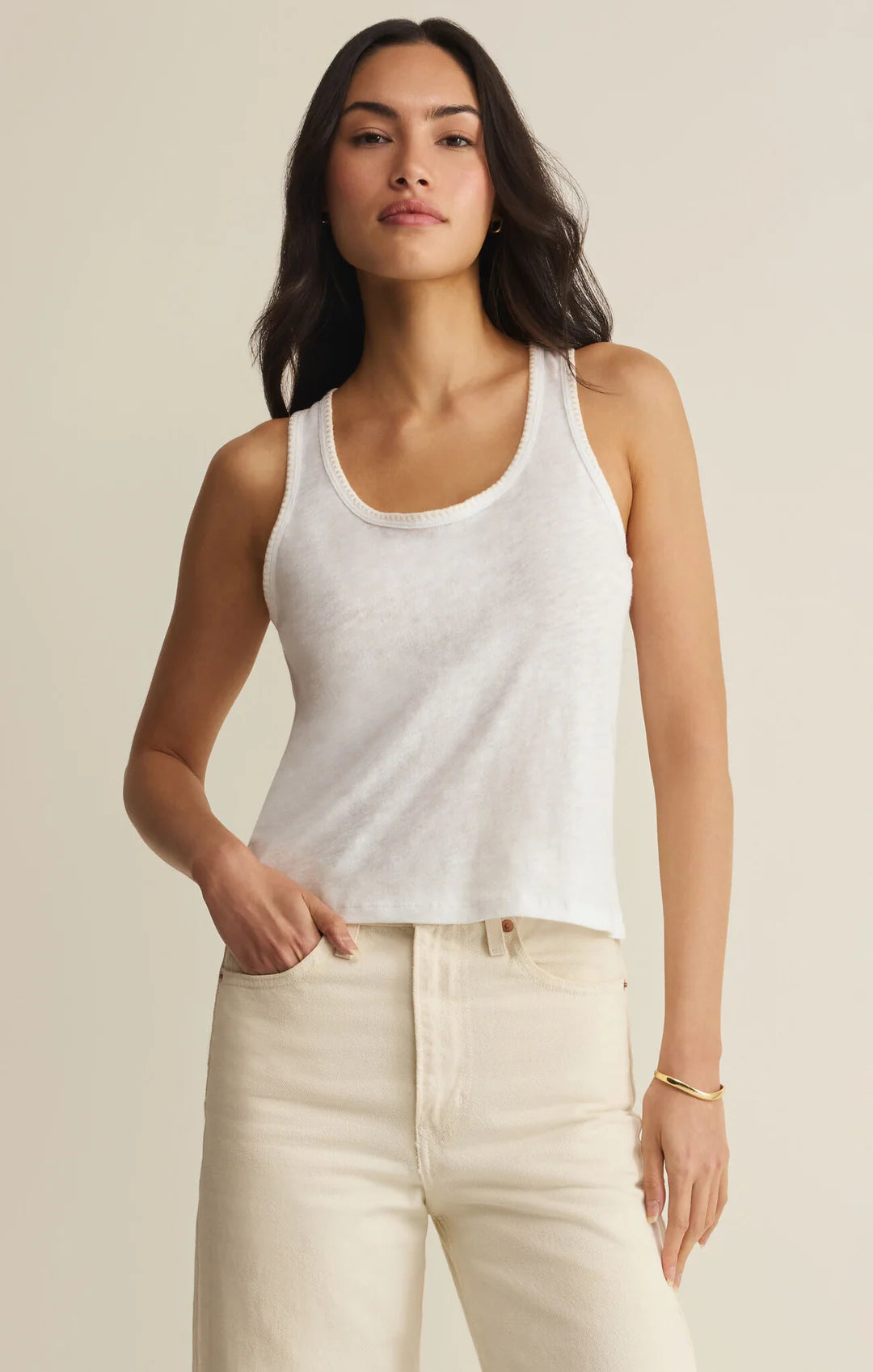 Z Supply | Julian Crochet Tank | White