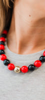Necklace | Red + Black