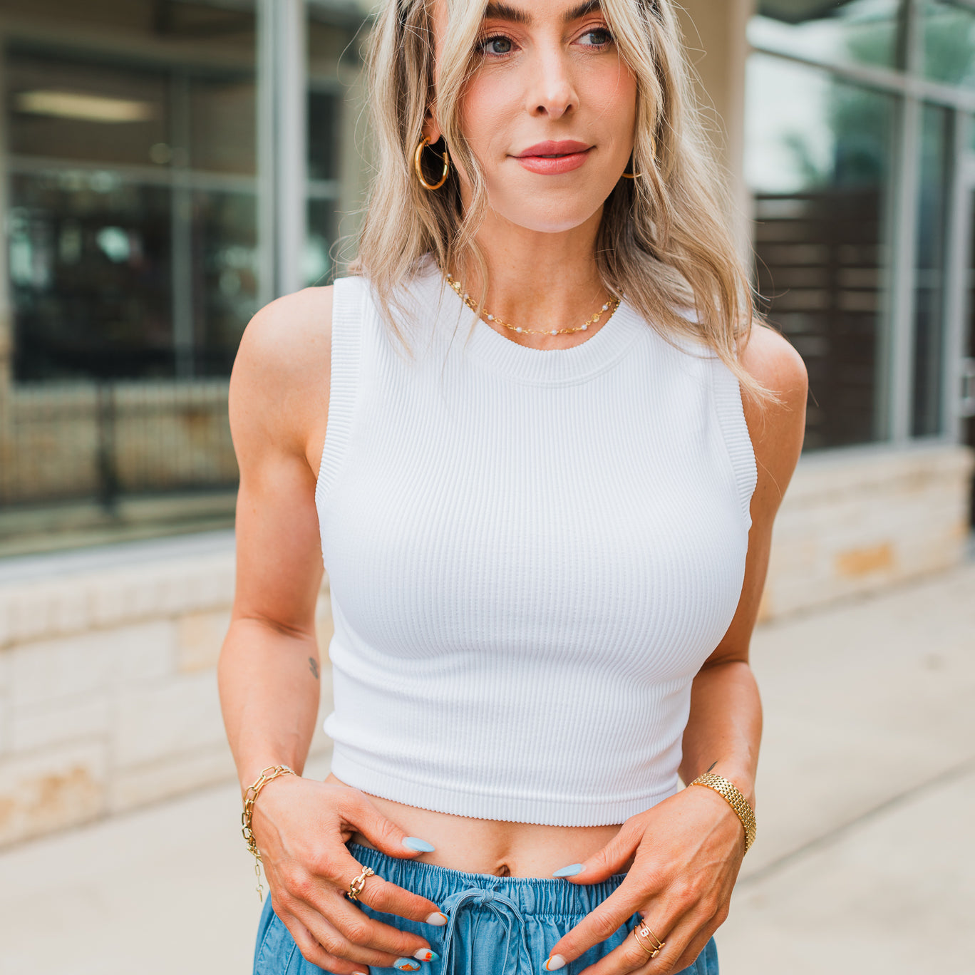 Finley Tank | White