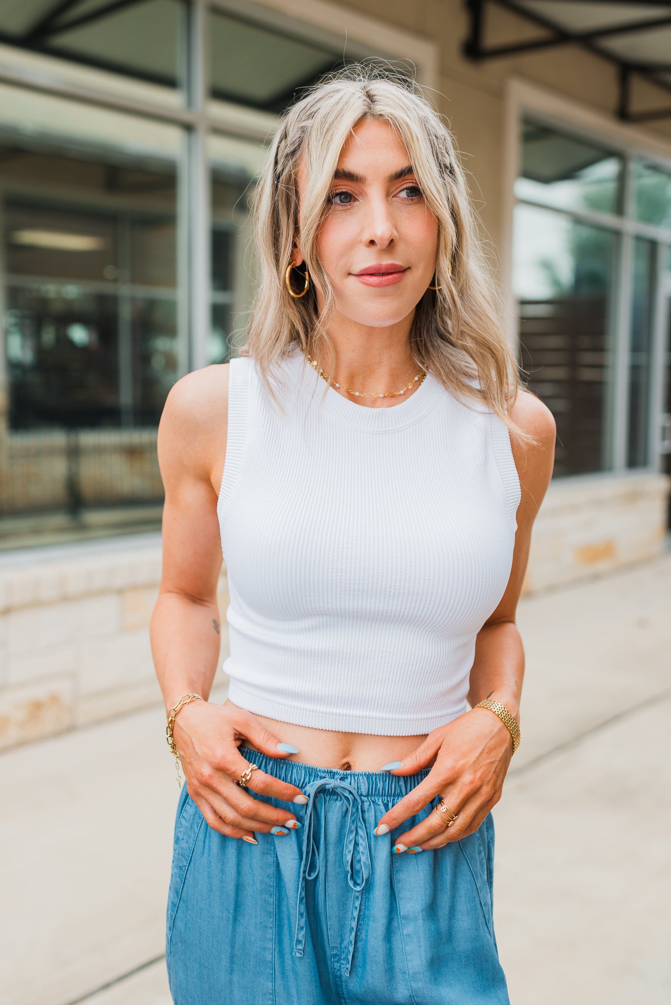 Finley Tank | White
