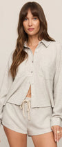 Waffle Shirt | Feather Grey
