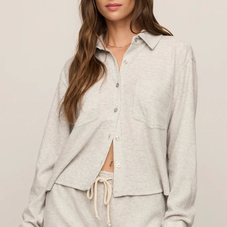 Waffle Shirt | Feather Grey
