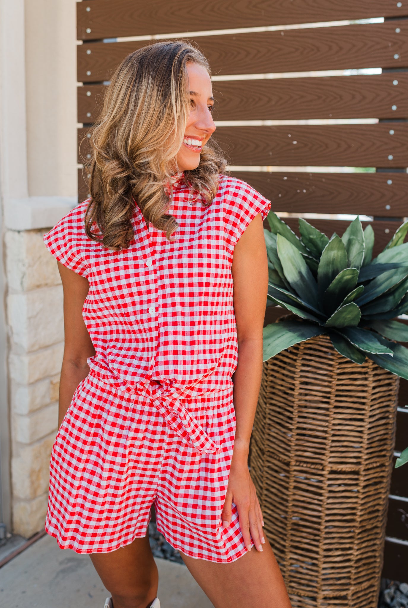 Tailgate Top | Red Gingham