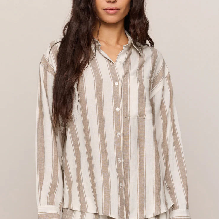 Z Supply | The Perfect Striped Top | Light Toffee