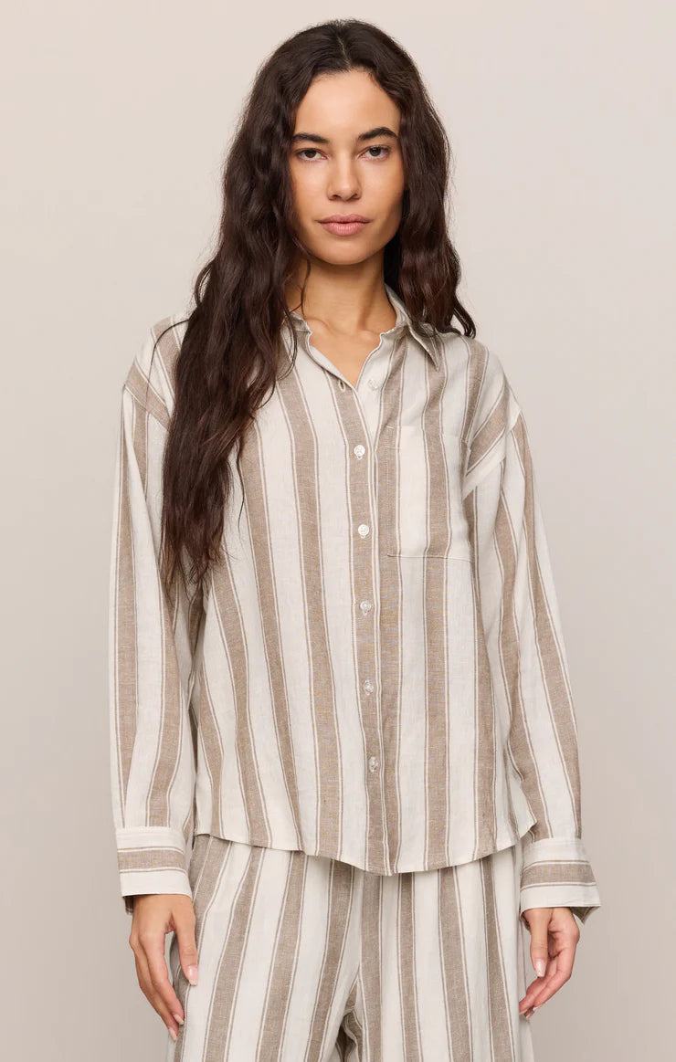 Z Supply | The Perfect Striped Top | Light Toffee