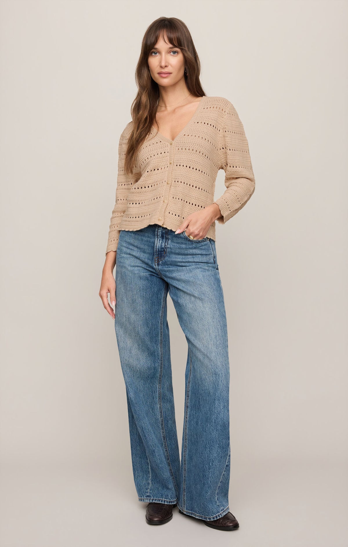 Z Supply | Aven Crochet Cardigan | Soft Ecru