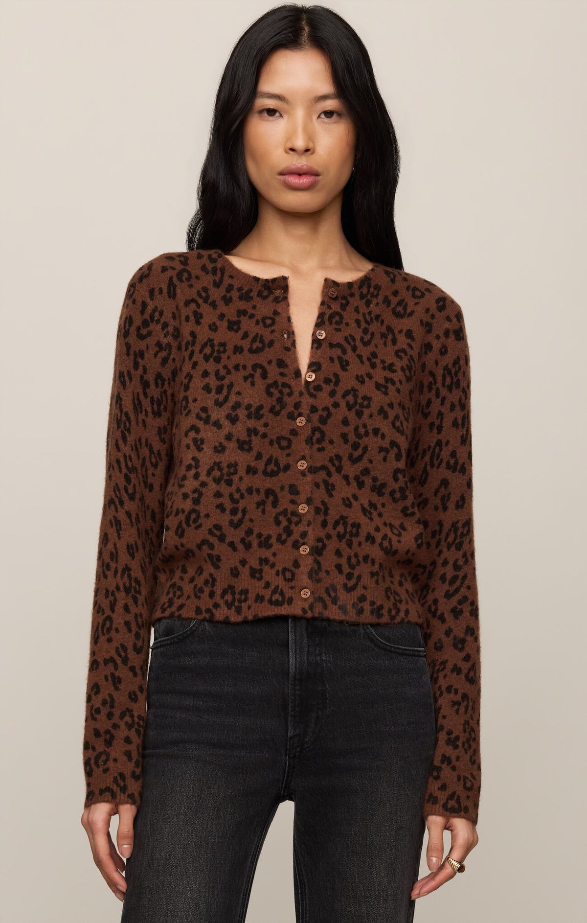 Z Supply | Medina Leopard Cardigan | Burnt Umber