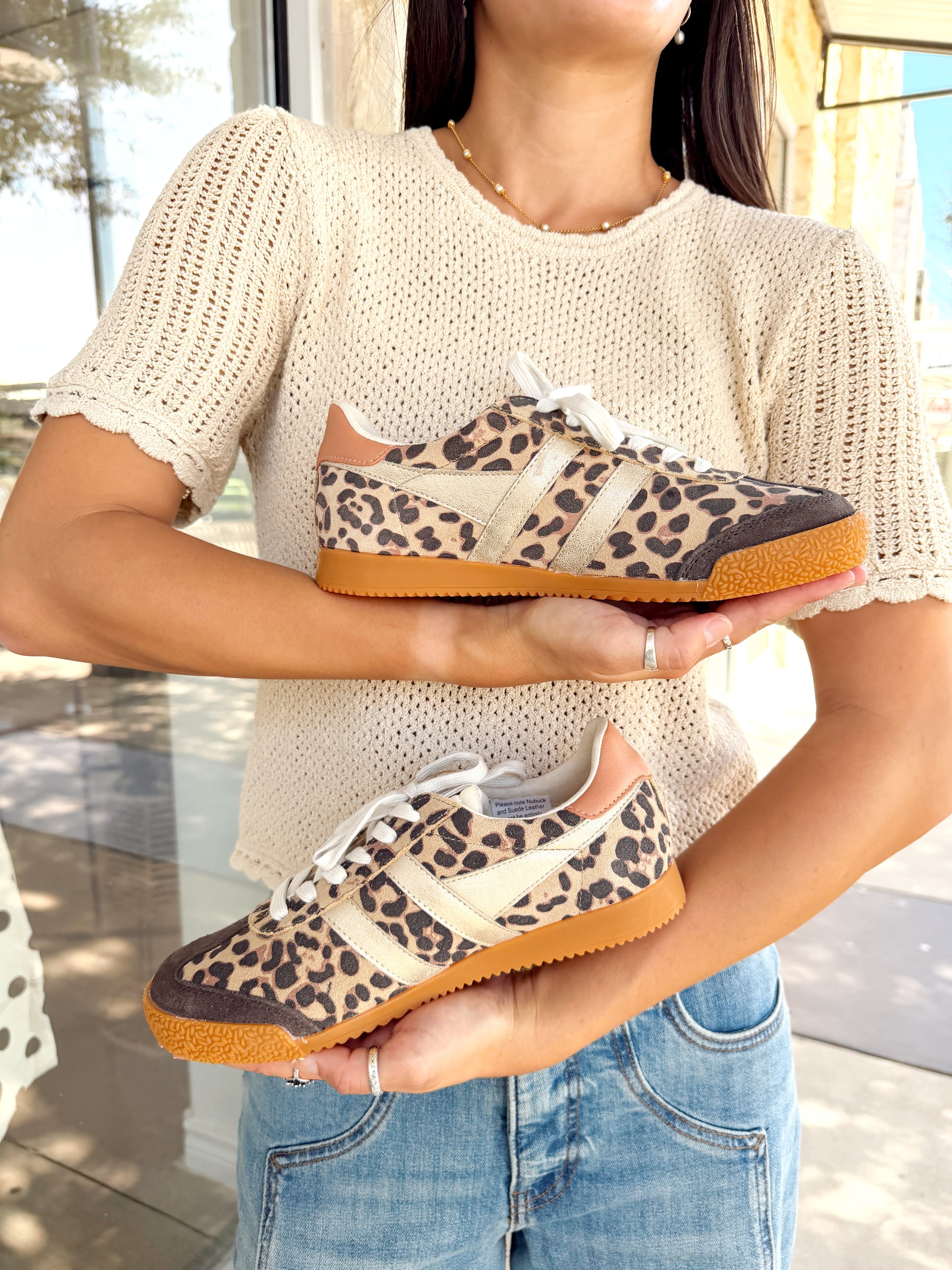 GOLA | Elan Safari Sneakers | Leopard + Gold