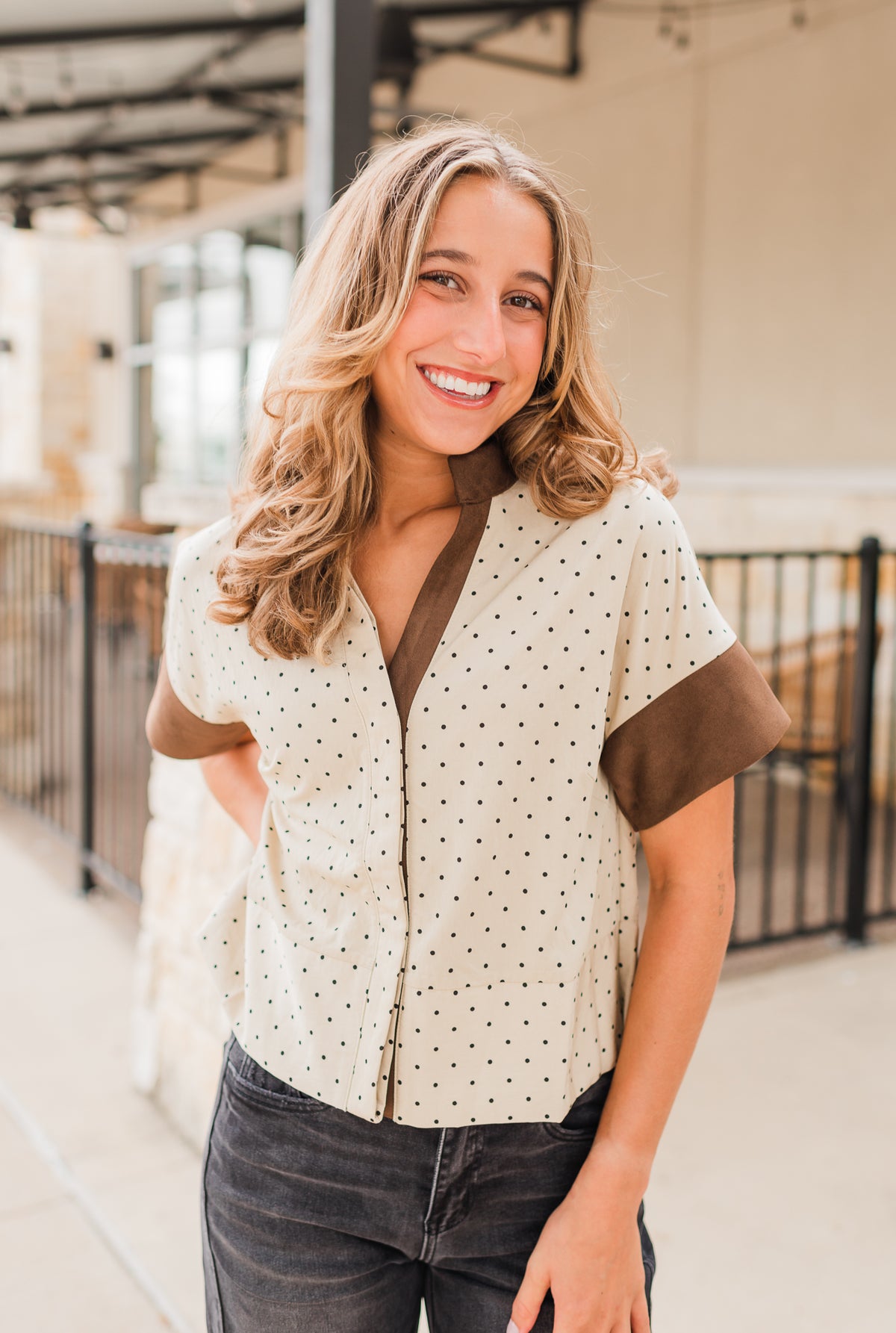 Gabby Top | Polka Dot