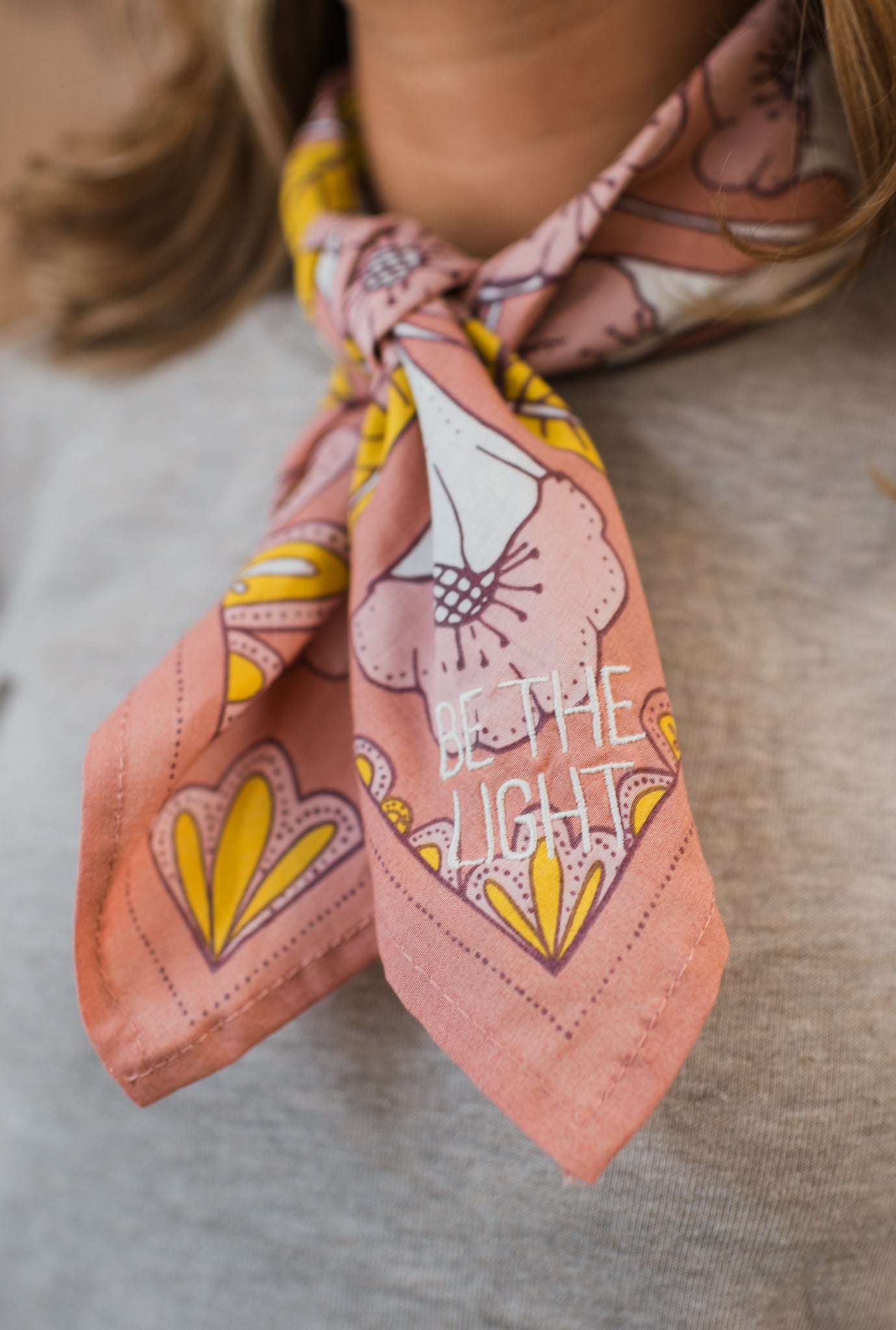 Bandana | Be The Light | Mauve + White