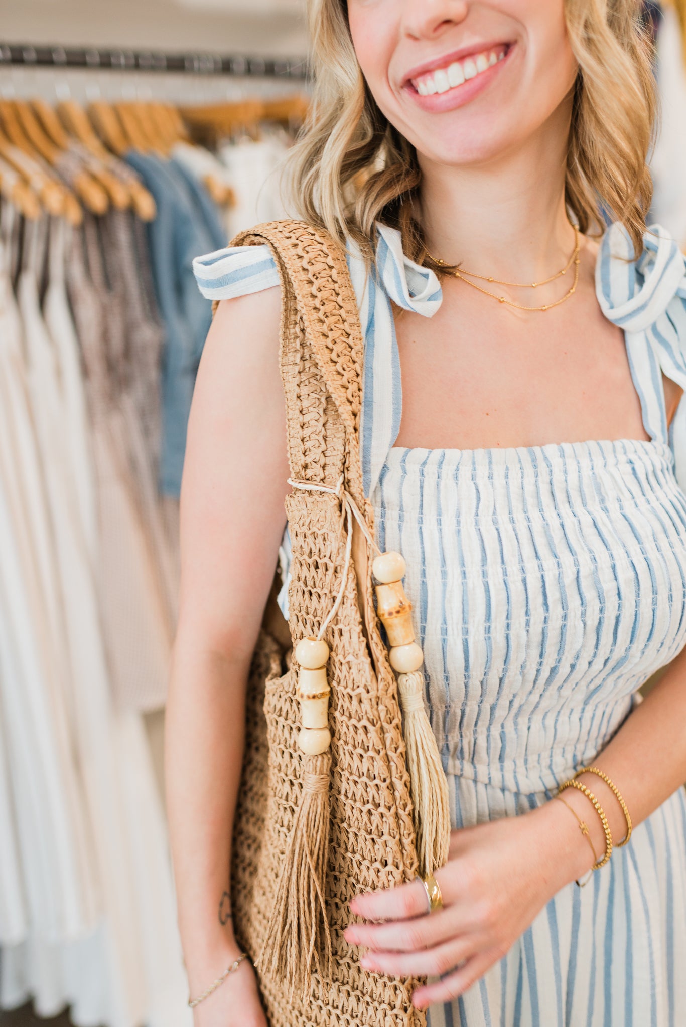 Oversized Straw Tote | Natural