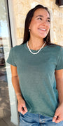 Z Supply | Junie Slub Tee Shirt | Emerald Cove