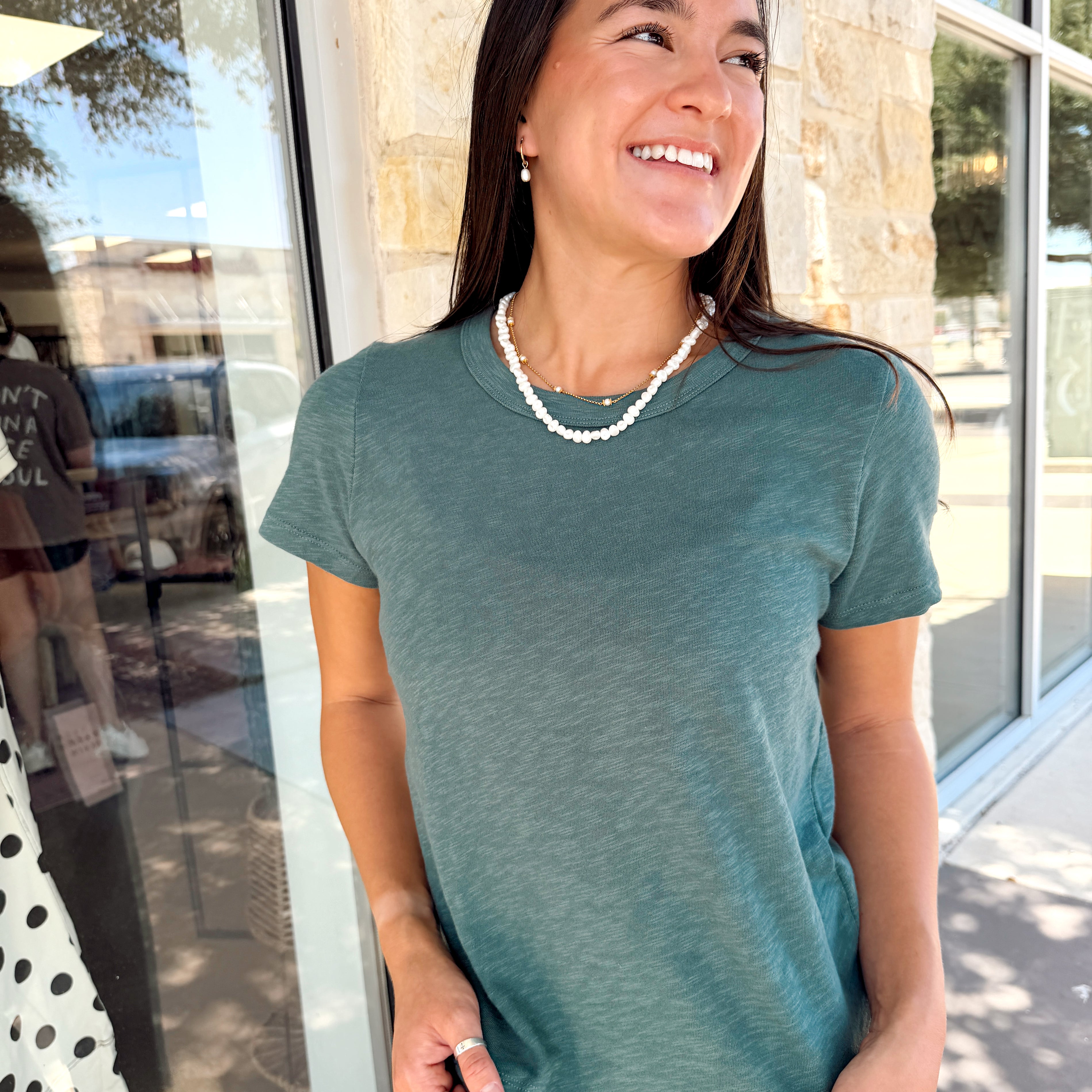 Z Supply | Junie Slub Tee Shirt | Emerald Cove