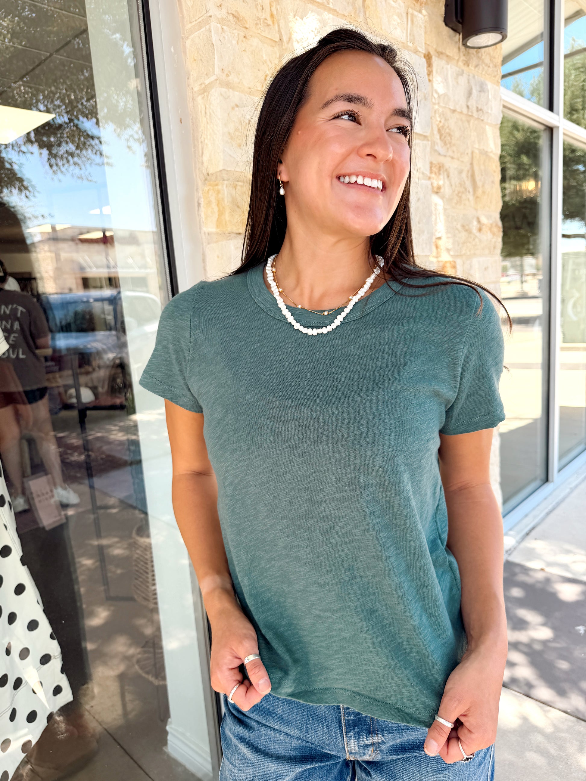 Z Supply | Junie Slub Tee Shirt | Emerald Cove